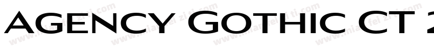 Agency Gothic CT 2字体转换